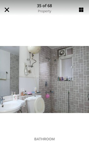 Bathroom in 2 BHK Apartment at Krishna Villa Sector 16B, Sector 16b Greater Noida – for Rent