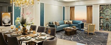 Living Room in 4 BHK Apartment at Lodha The Park, Worli – for Rent