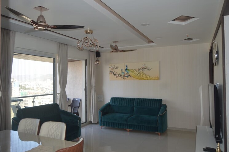 Living Room, bhagwati-elgenza 2 Bedroom 1100 Sq.Ft. Apartment In Ghansoli Navi Mumbai 8784389