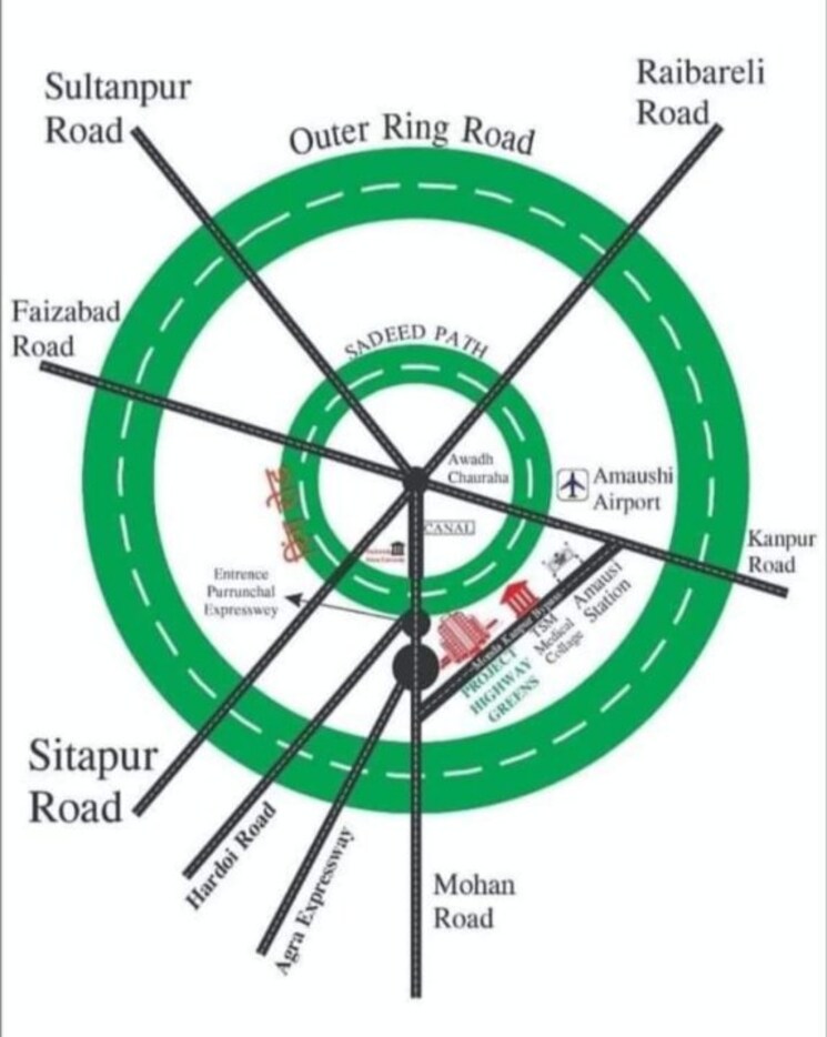 Map Location, bakshi ka talab  1000 Sq.Ft. Plot In Bakshi Ka Talab Lucknow 8784431