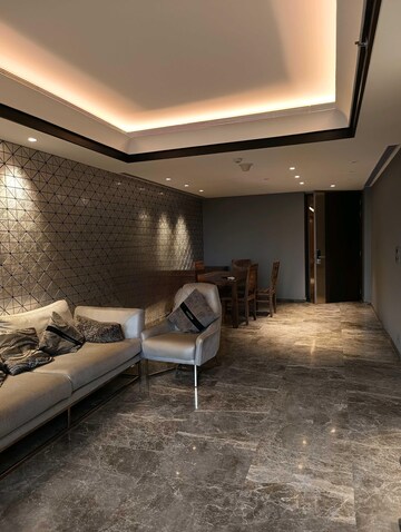 Living Room in 3 BHK Apartment at Lodha Trump Tower, Worli – for Rent