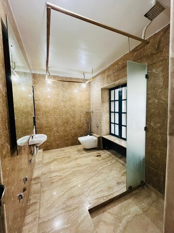Bathroom in 2 BHK Apartment at Gurukrupa Marina Enclave, Malad West – for Rent