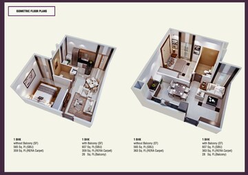 Floor Plan in 2 BHK Apartment at Pacifica  Nebula Aavaas, Miyapur – for Sale
