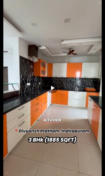 Kitchen in 3 BHK Apartment at Divyansh Pratham, Ahinsa Khand 2 – for Sale