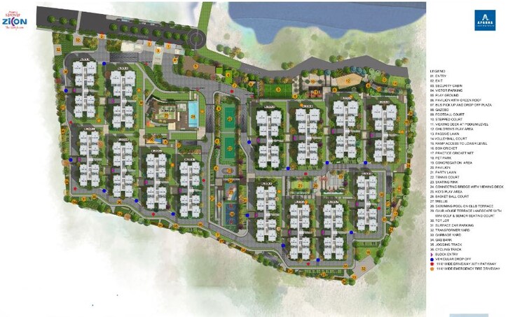 Master Plan, aparna-sarovar-zicon 2 Bedroom 1240 Sq.Ft. Apartment In Nallagandla Hyderabad 8785354