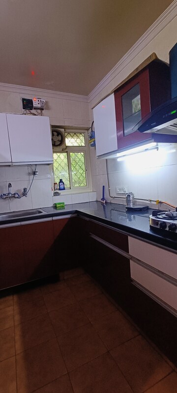 Kitchen in 3 BHK Apartment at DDA Rosewood Apartments, Vasant Kunj – for Rent
