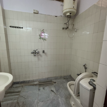 Bathroom in 2 BHK Builder Floor at Malviya Nagar – for Rent