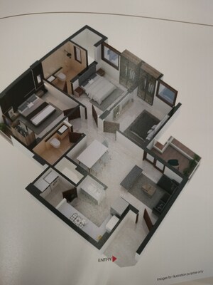 Master Bedroom in 3 BHK Apartment at Ashadeep Rainbow Apartment, Jeerota – for Sale