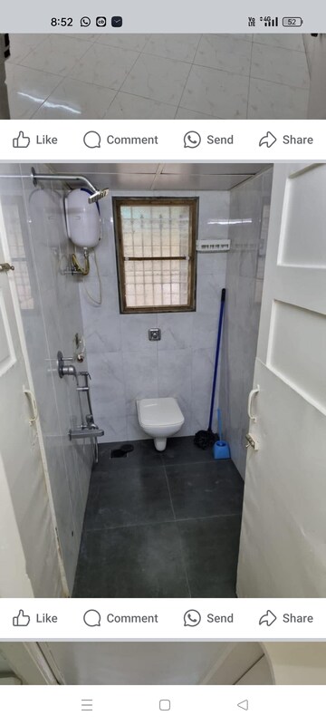 Bathroom in 1 BHK Apartment at Liberty Garden, Malad West – for Rent