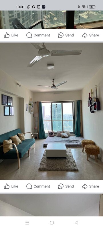 Living Room in 1 BHK Apartment at Liberty Garden, Malad West – for Rent