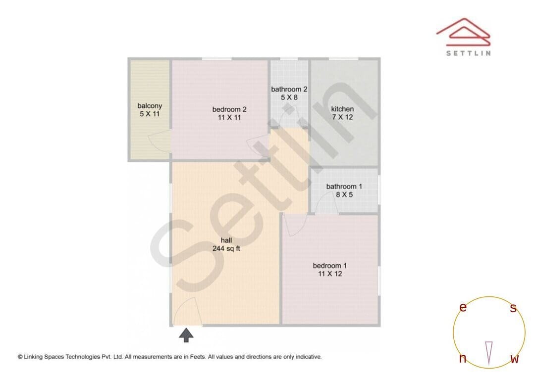 2 BHK + Study Room 875 Sq.Ft. Apartment in Shanders Dwellington
