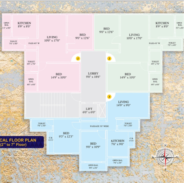 Master Plan, shree-mahaganpati-tower 2 Bedroom 957 Sq.Ft. Apartment In Titwala Thane 8786740