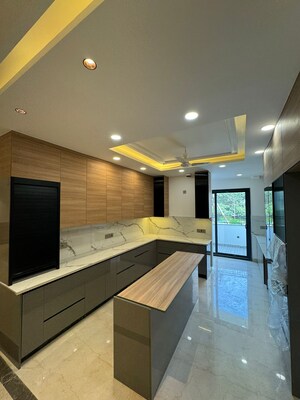 Kitchen in 4 BHK Builder Floor at Ansal Sushant Lok I, Sector 43 – for Sale