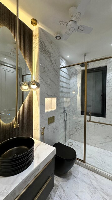 Bathroom in 4 BHK Builder Floor at Ansal Sushant Lok I, Sector 43 – for Sale