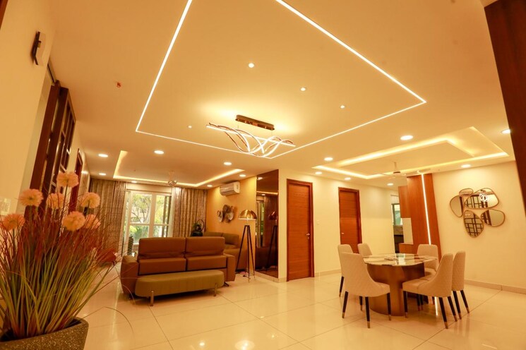 Living Room, trendset-jayabheri-elevate 4 Bedroom 3420 Sq.Ft. Apartment In Madhapur Hyderabad 8787424