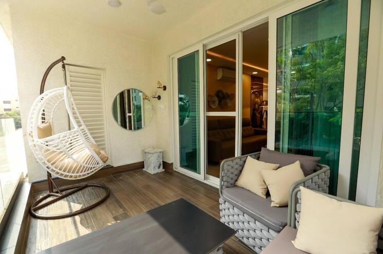 Living Room, trendset-jayabheri-elevate 4 Bedroom 3420 Sq.Ft. Apartment In Madhapur Hyderabad 8787424