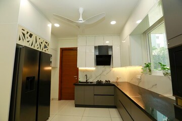 Kitchen in 4 BHK Apartment at Trendset Jayabheri Elevate, Madhapur – for Rent