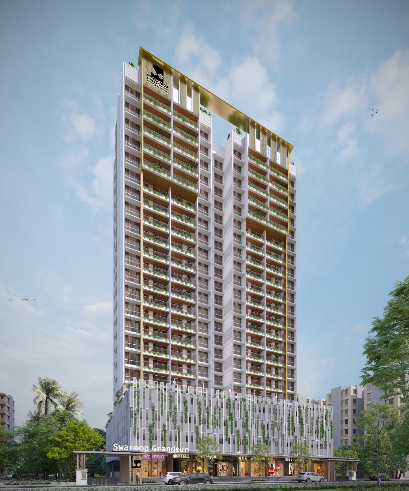 4 BHK + Pooja Room,Extra Room Apartment For Sale in Swaroop Grandeur