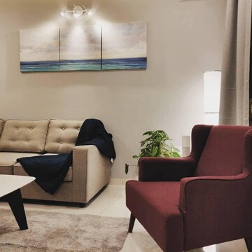 Living Room in 3 BHK Apartment at Aparna Cyber Life, Nallagandla – for Rent