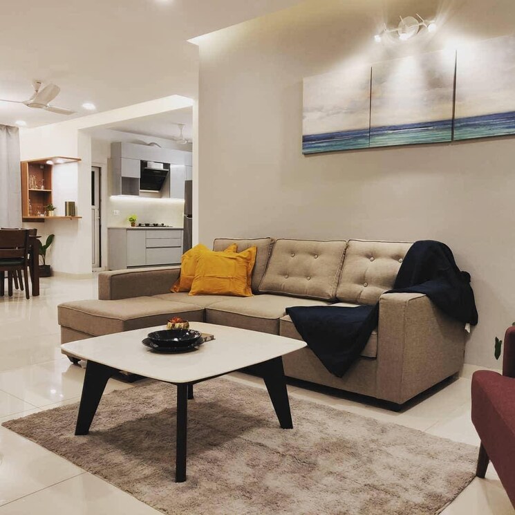 Living Room, aparna-cyber-life 3 Bedroom 1965 Sq.Ft. Apartment In Nallagandla Hyderabad 8788045