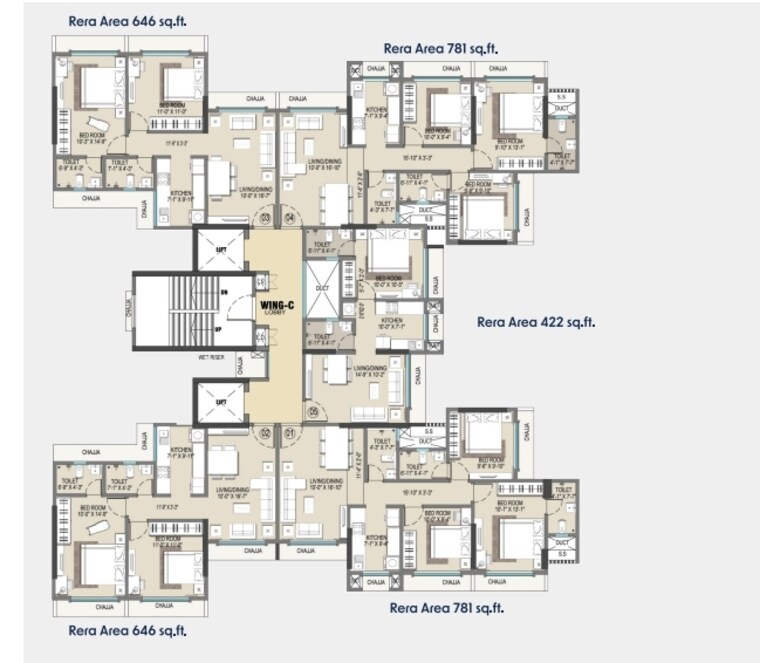 Floor Plan, alpine-primo 2 Bedroom 597 Sq.Ft. Apartment In Andheri West Mumbai 8788438