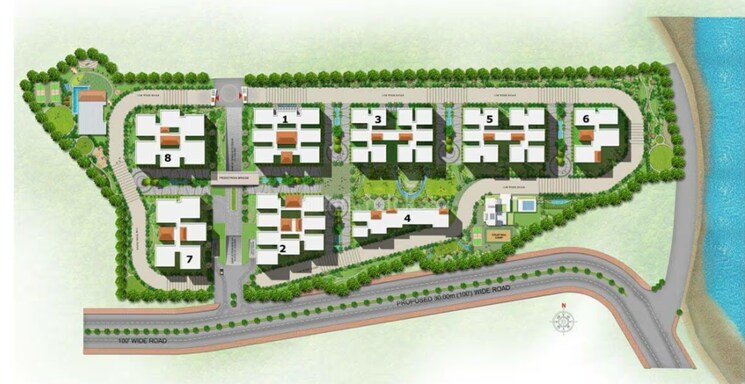 Master Plan, vasavi-atlantis 3 Bedroom 2450 Sq.Ft. Apartment In Narsingi Hyderabad 8788458