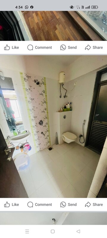 Bathroom in 2 BHK Apartment at Dhaval Sunrise Orlem, Malad West – for Rent