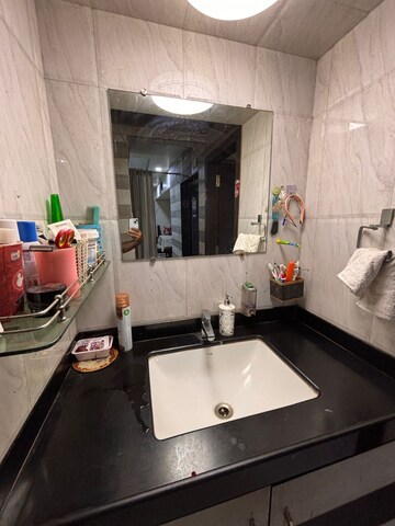 Kitchen in 2 BHK Apartment at Geomatrix Silvercrest, Khanda Colony – for Rent