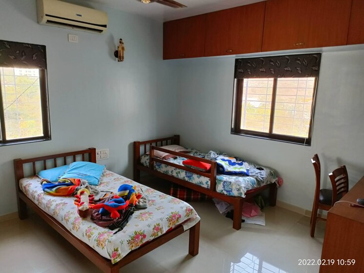 Bedroom, kumar-mahatma-society 3 Bedroom 1600 Sq.Ft. Apartment In Kothrud Pune 8789654