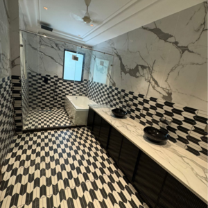 Bathroom in 4 BHK Builder Floor at Sushant Lok I – for Sale