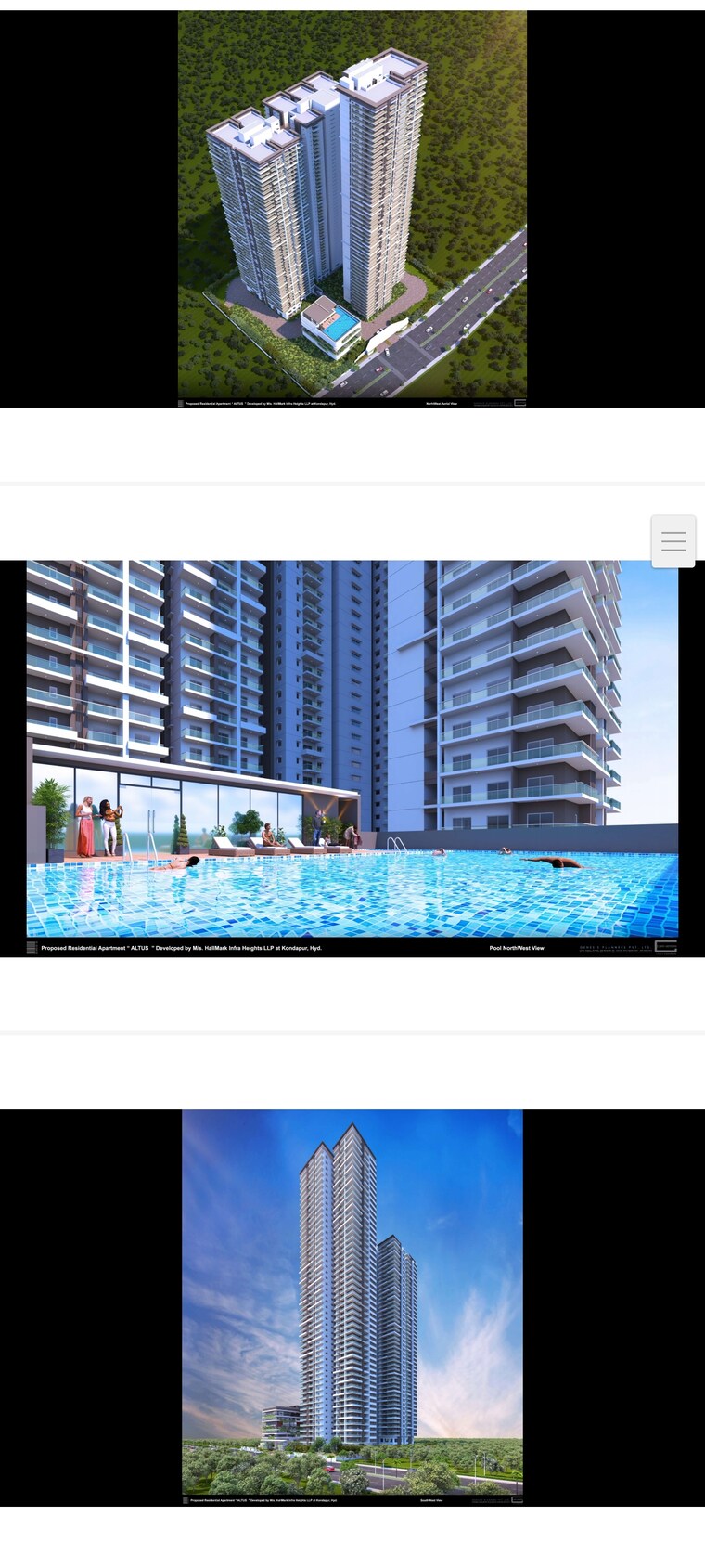 Exterior View, hallmark-altus 3 Bedroom 1750 Sq.Ft. Apartment In Kondapur Hyderabad 8789981