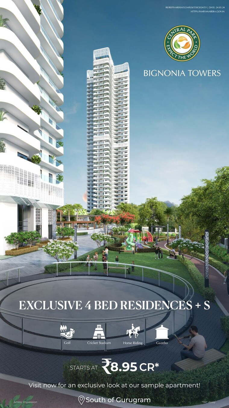 Exterior View, central-park-bignonia-towers 3 Bedroom 3805 Sq.Ft. Apartment In Sohna Sector 32 Gurgaon 8790218