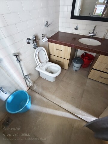 Bathroom in 2 BHK Apartment at Shirine Garden Co Operative Housing Society Ltd, Aundh – for Rent