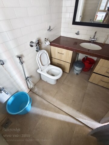 Bathroom in 2 BHK Apartment at Shirine Garden Co Operative Housing Society Ltd, Aundh – for Rent