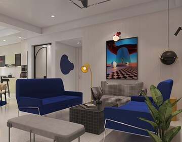 Living Room in 4 BHK Apartment at ABA County 107, Sector 107 – for Rent
