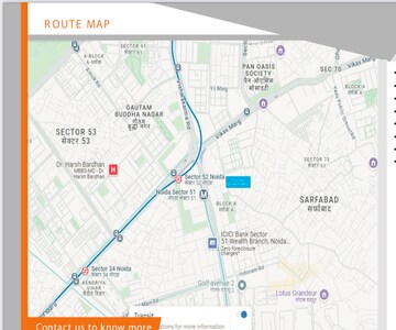 3 BHK Builder Floor – Map Location View at Sector 72 - for Sale