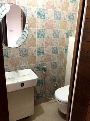 Bathroom in 4 BHK Builder Floor at Green Fields Colony – for Sale