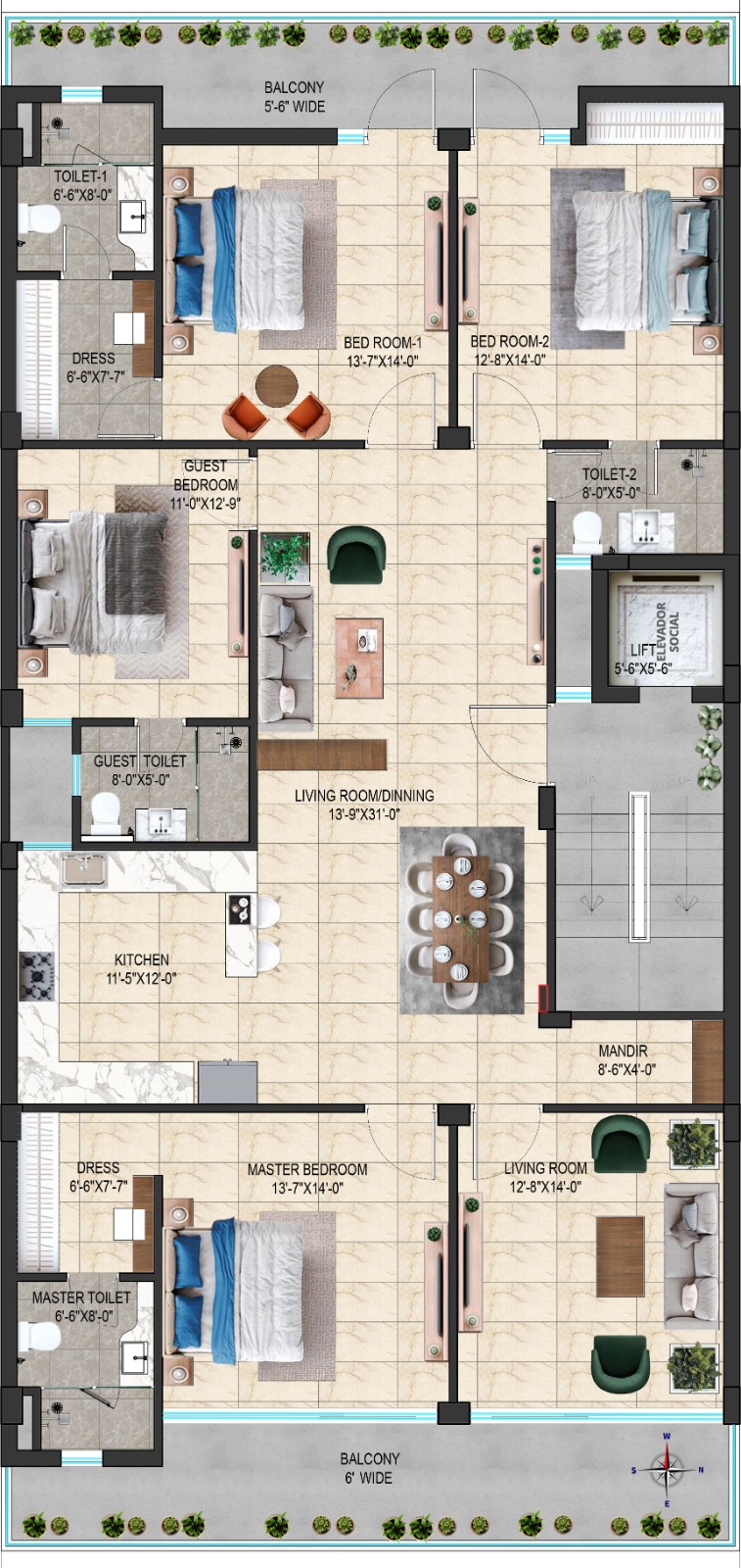 4 BHK + Pooja Room Builder Floor For Sale in Sector 85