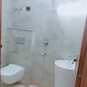 Bathroom in 2 BHK Builder Floor at Panchsheel Vihar – for Rent