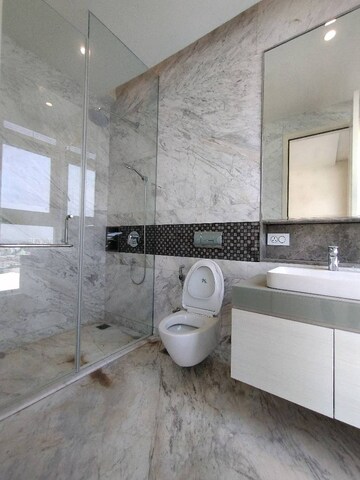 Bathroom in 3 BHK Apartment at Bhartiya Leela Residences, Thanisandra Main Road – for Rent