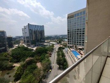 Balcony in 3 BHK Apartment at Bhartiya Leela Residences, Thanisandra Main Road – for Rent