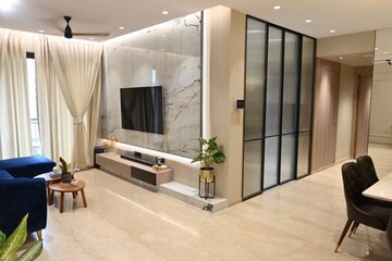 Living Room in 3 BHK Apartment at Lodha Sterling, Kolshet Road – for Rent
