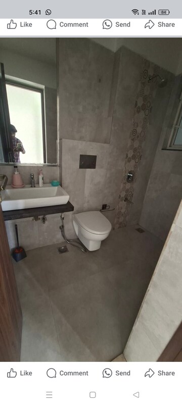 Bathroom in 2 BHK Apartment at Harshail Flamingo Apartments, Malad West – for Rent