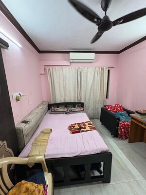 Master Bedroom in 1 BHK Apartment at Lokpuram CHS, Vasant Vihar – for Sale