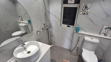 Bathroom in 3 BHK Apartment at Sushma Valencia, International Airport Road – for Rent