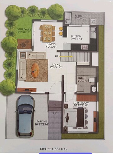 Floor Plan in 4 BHK Villa at Shriram Chirping Grove, Sarjapur Road – for Sale