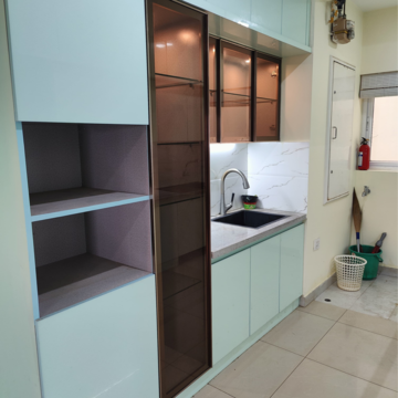 Kitchen in 3 BHK Apartment at Mantri Webcity, Hennur Road – for Rent