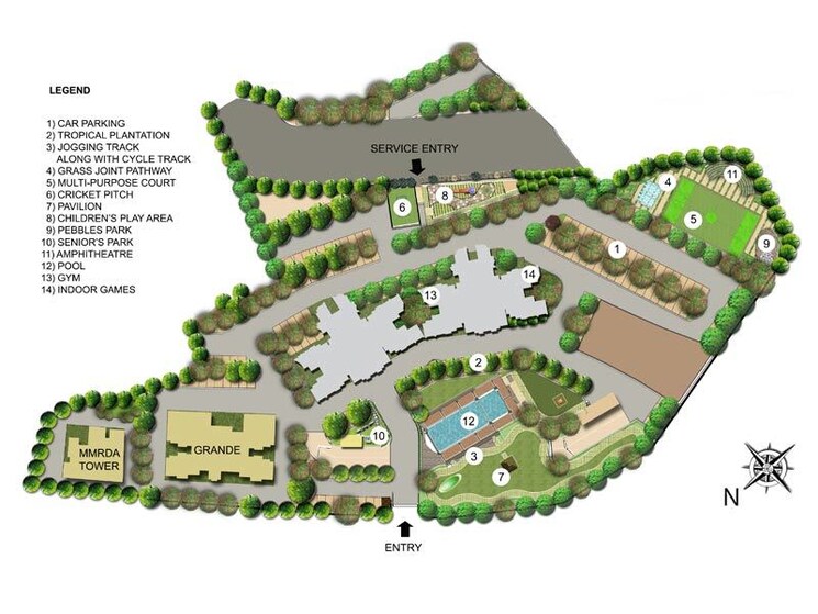 Master Plan, lodha-grande 2 Bedroom 800 Sq.Ft. Apartment In Majiwada Thane 8792859