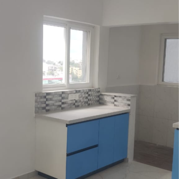 Kitchen in 3 BHK Apartment at Trendsquare Ortus Apartment, Amrutahalli – for Rent