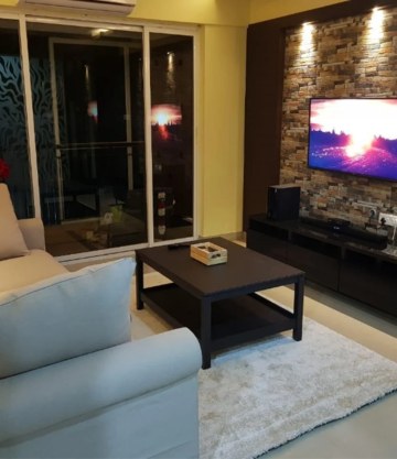 Living Room in 3 BHK Apartment at Indu Fortune Fields Annexe, Hi Tech City – for Rent